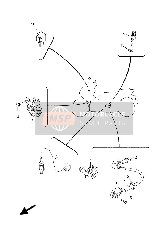 Yamaha X-MAX 400 2019 Electrical 2 for a 2019 Yamaha X-MAX 400